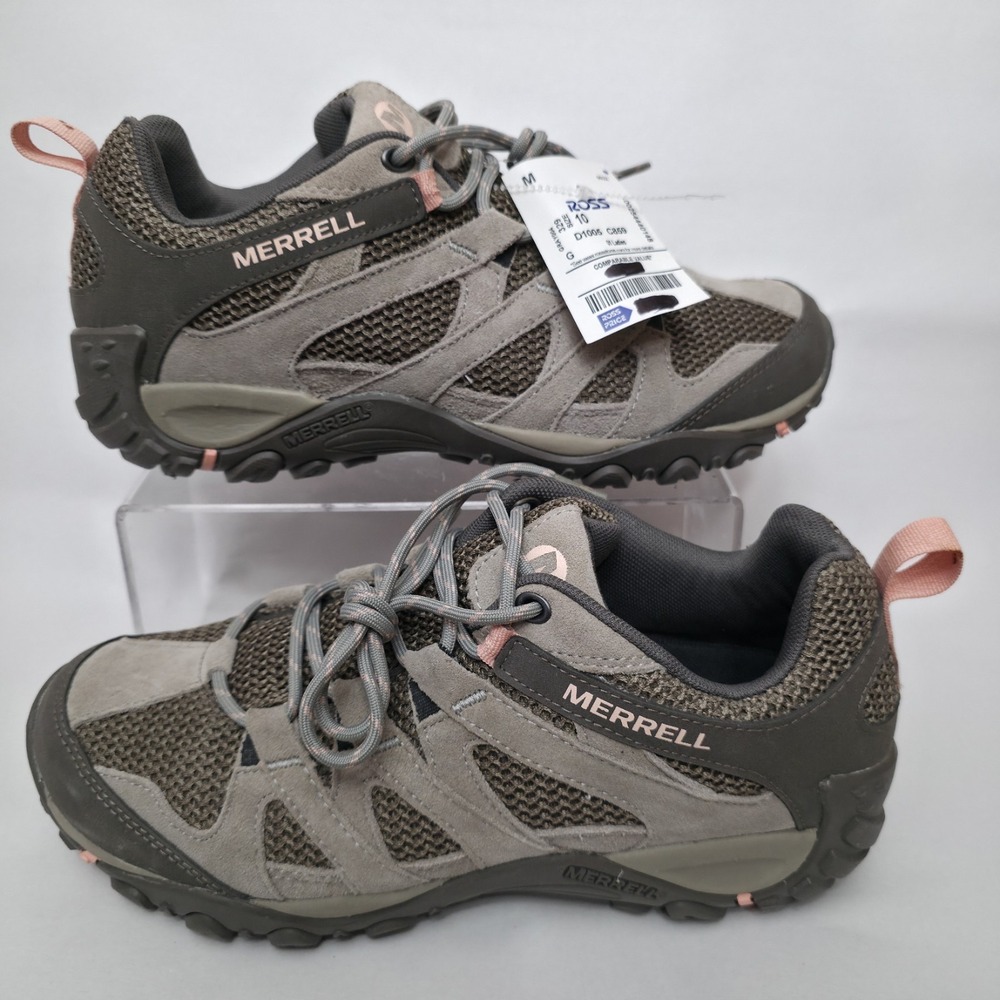 MERRELL Alverstone Sz 10 Hiking Trail Shoes Womens Aluminum Grey Brown